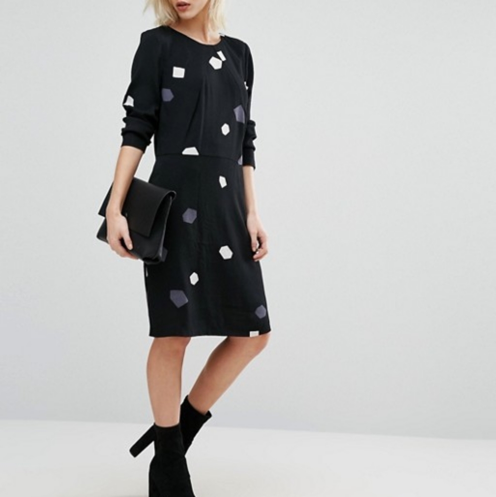 Selected Dress With Printed Shapes